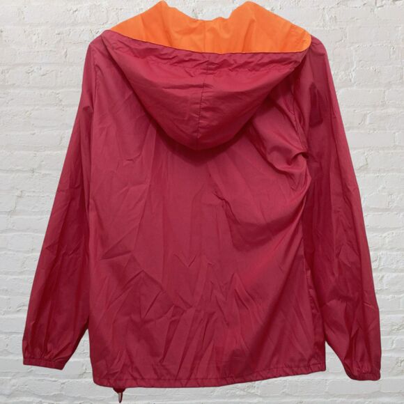Juan Valdez Windbreaker M Pink Orange Colombia Anorak Pullover Jacket - Picture 2 of 16